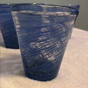 Pier 1 Blue Swirl Glasses